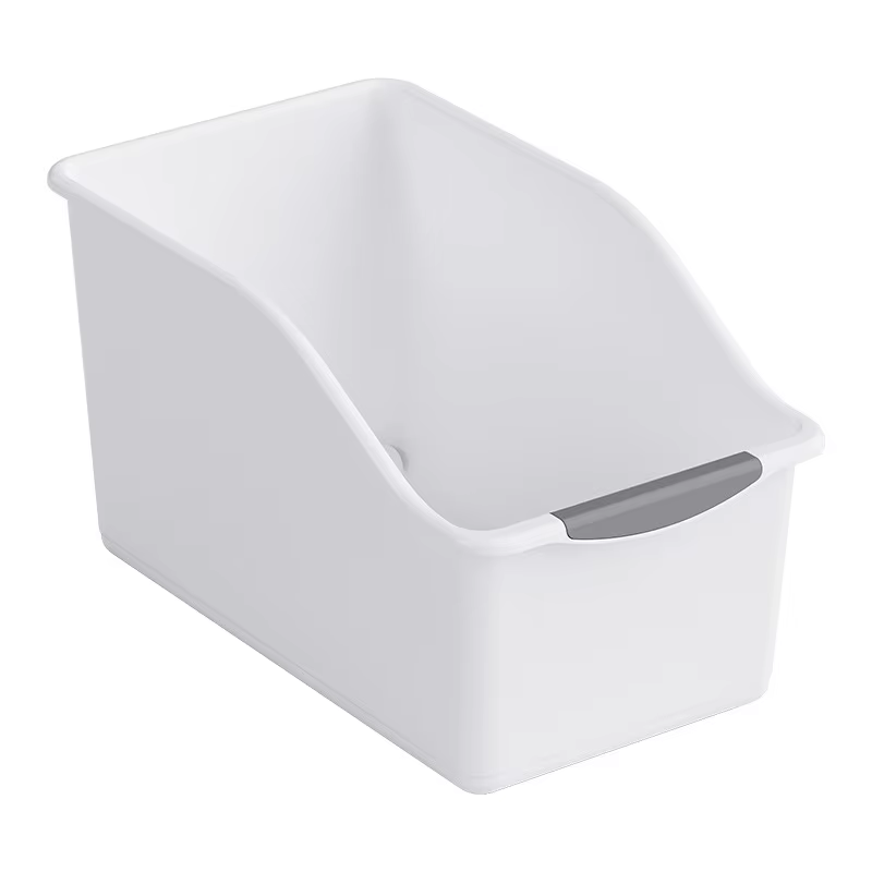 Ensemble de bacs de rangement en plastique incurvés-boîtes d'organisation polyvalentes pour fournitu