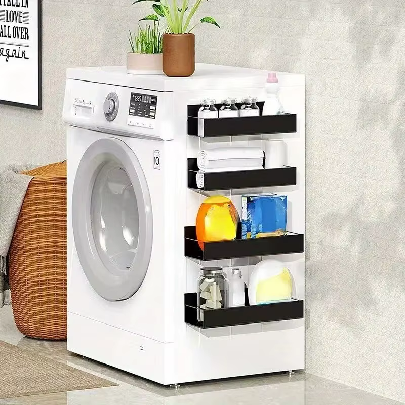 Étagère de rangement magnétique 2 pièces, support de rangement suspendu latéral pour réfrigérateur d