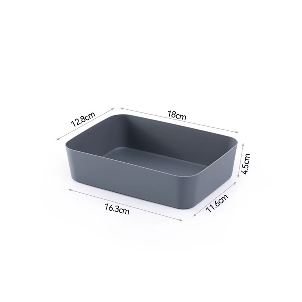 Boîte de rangement de bureau en plastique grande capacité, couleur unie, avec tiroirs, empilable, po