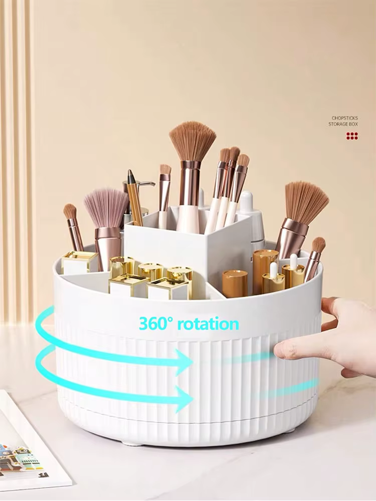 Boîte de rangement rotative pour maquillage - Conteneur de rangement pour maquillage, adapté aux pin