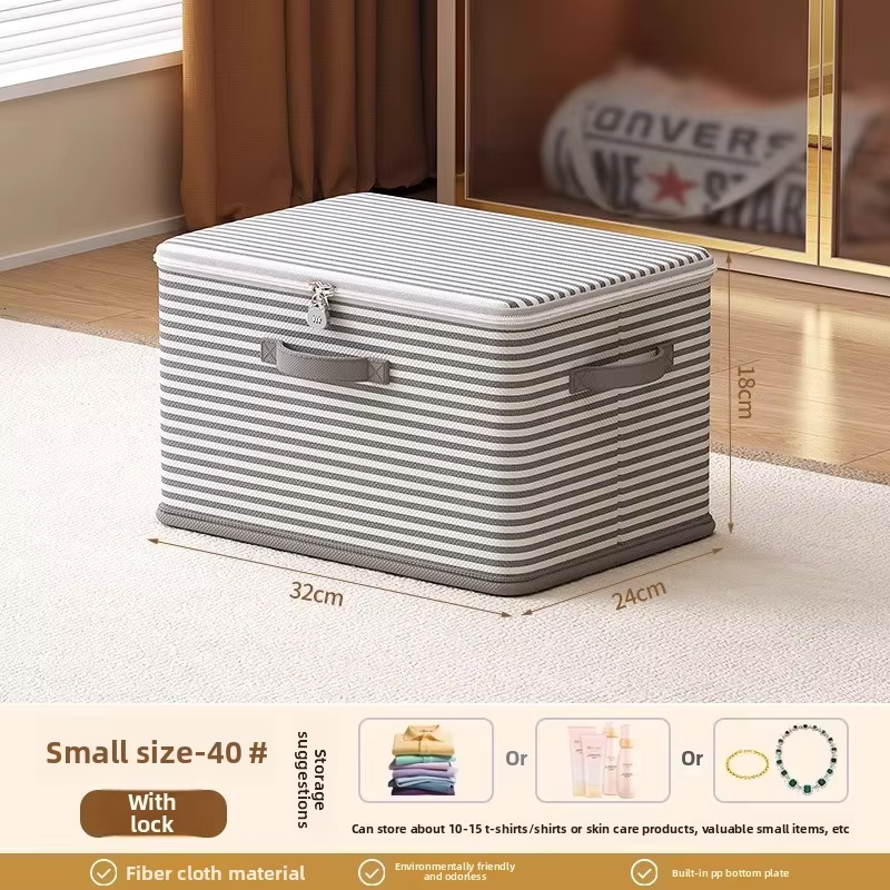 Boîte de rangement verrouillable, utilisée pour organiser les vêtements, les couvertures, les jouets