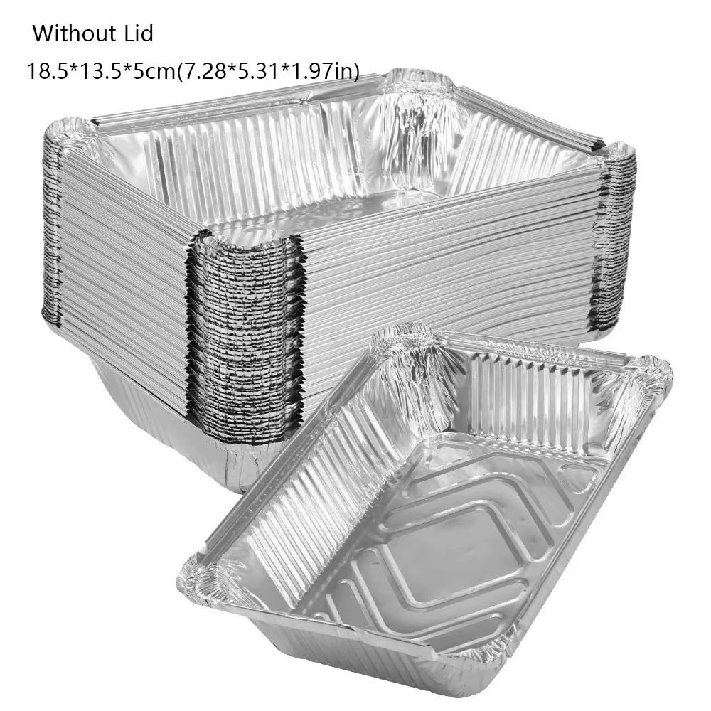 Conteneurs de stockage des aliments jetables en papier d'aluminium, poêle de cuisson au four, platea
