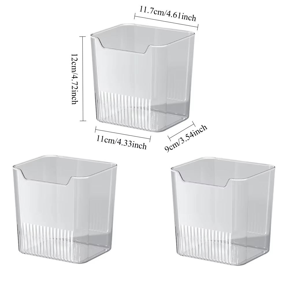Lot de 3 organiseurs de réfrigérateur - Boîtes de rangement pour porte latérale de réfrigérateur pou
