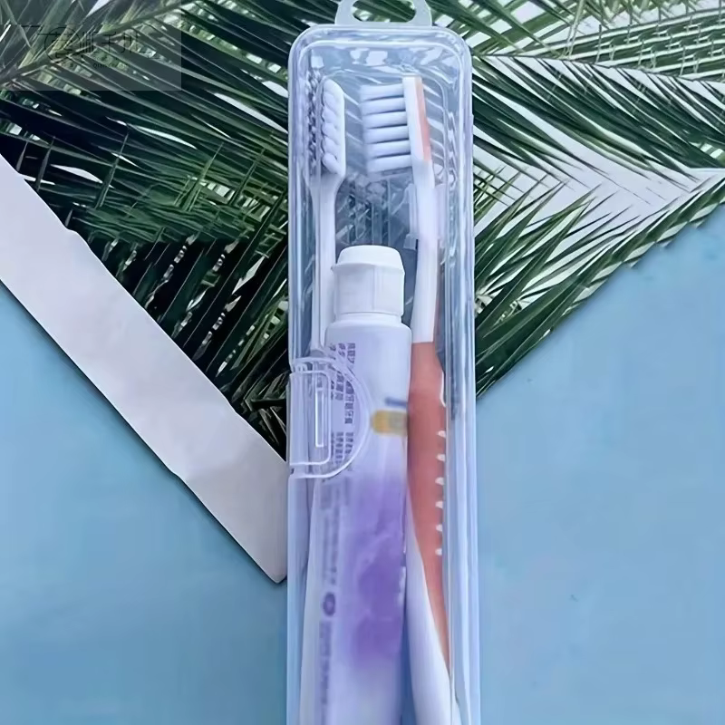 Boîte à brosse à dents transparente, étui de rangement, support de brosse à dents portable de voyage