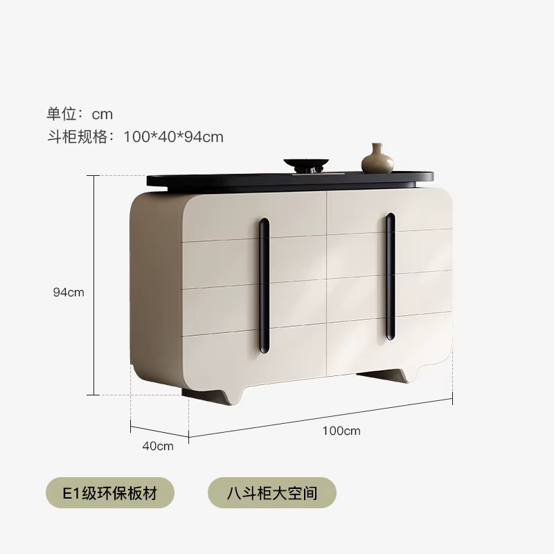 Armoire de luxe élégante et mignonne avec tiroirs, armoires de salon tendance nordiques, meubles mod