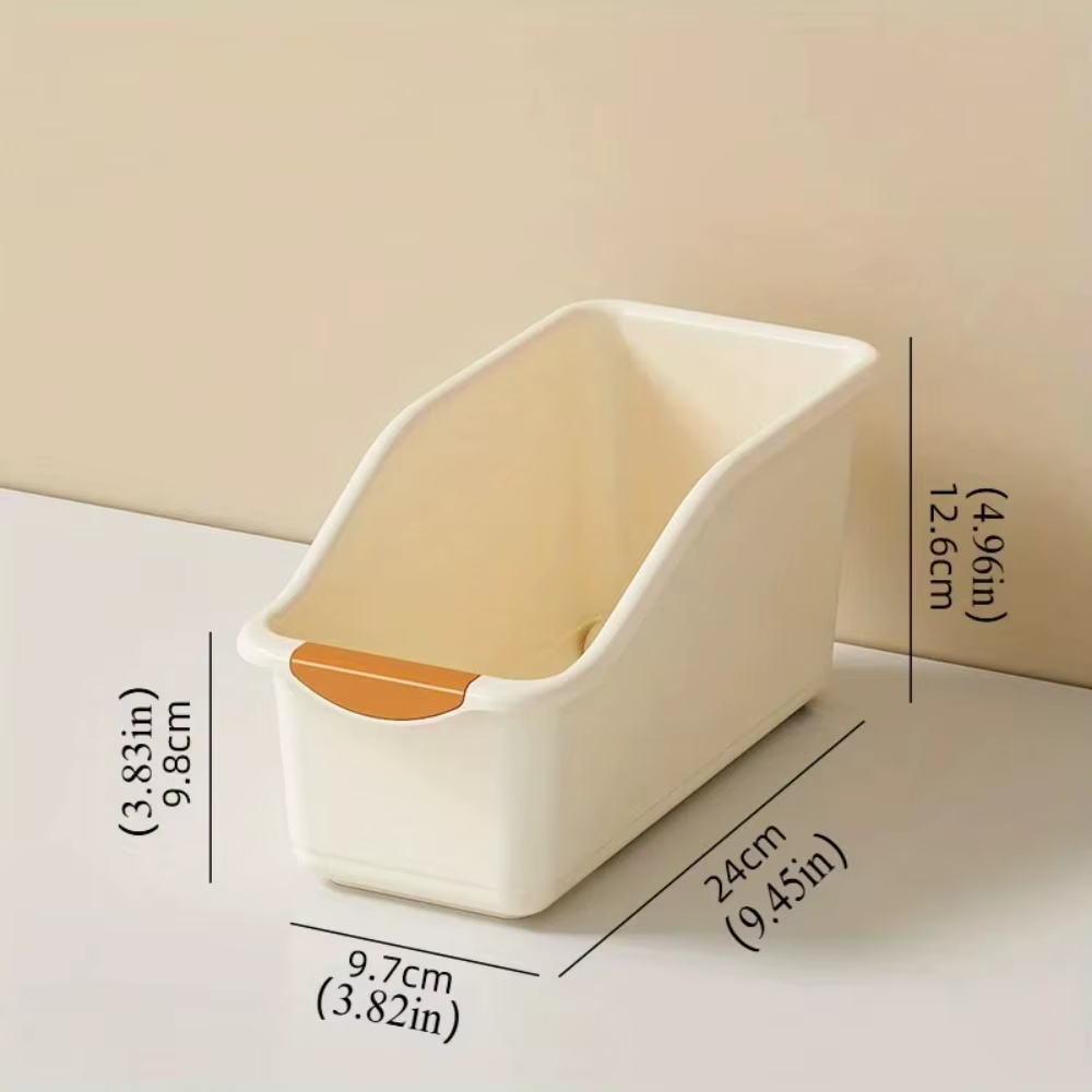 Ensemble de bacs de rangement en plastique courbés - Boîtes d'organisation polyvalentes pour les pro