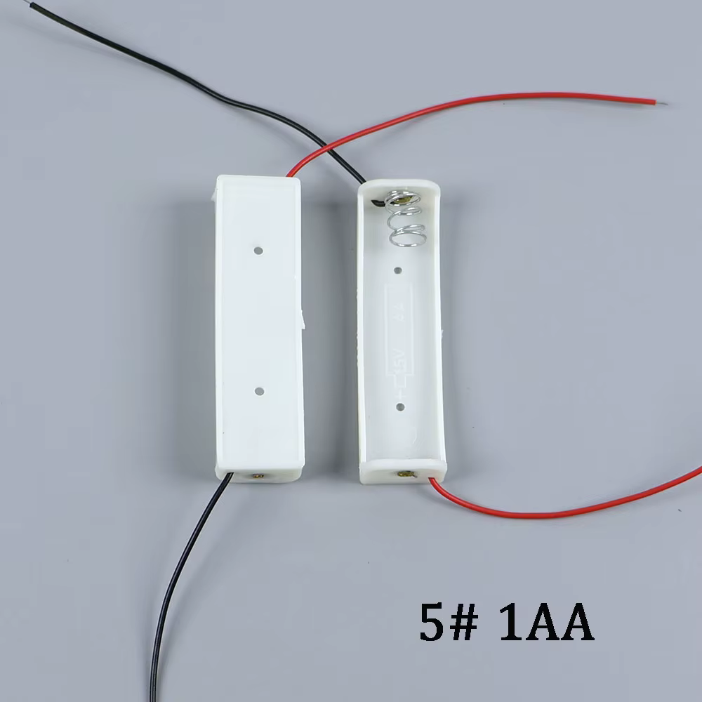 Boîte porte-piles AA/AAA avec interrupteur et couvercle, 1/2/3/4/AA 2/3AAA, sans interrupteur. 5 N°7
