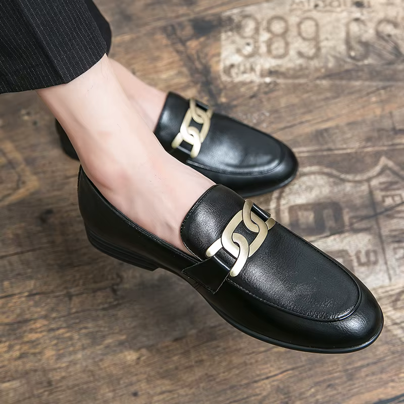 Mocassins en cuir pour hommes, mode italienne, chaussures décontractées pour hommes d'affaires, form