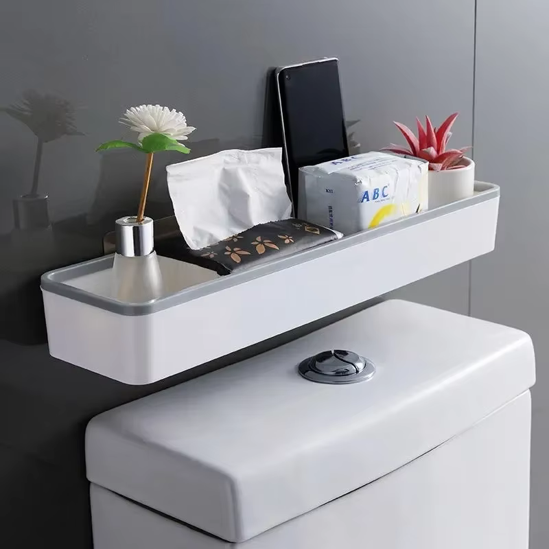 Armoire de rangement pour toilettes et salle de bains, support mural suspendu avec trou, artefact mu