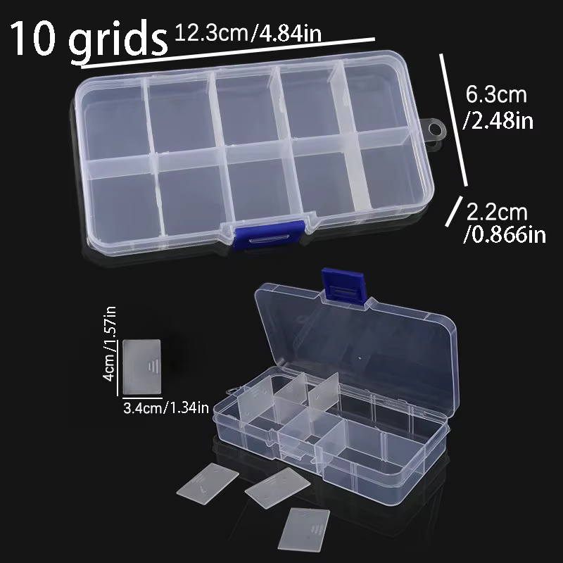 2 ensembles de boîtes de rangement transparentes : une boîte de rangement en plastique transparent d