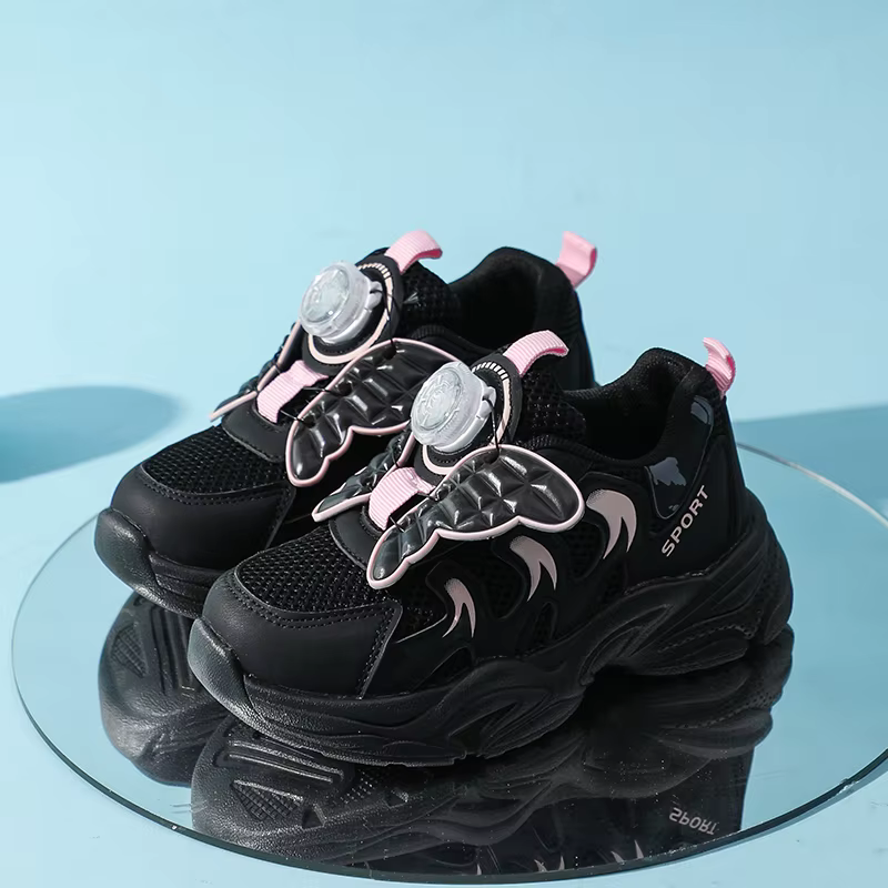 Baskets d'école respirantes pour filles, chaussures de course polyvalentes pour enfants, chaussures 