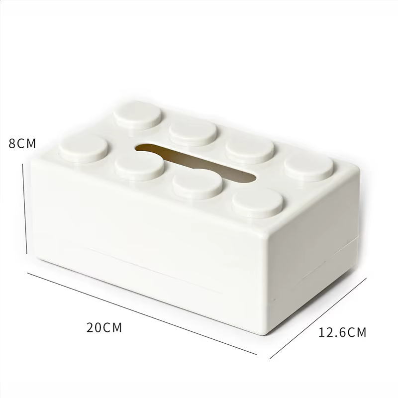 Boîte à mouchoirs créative, bloc de construction de dessin animé, boîte à mouchoirs de haute valeur 