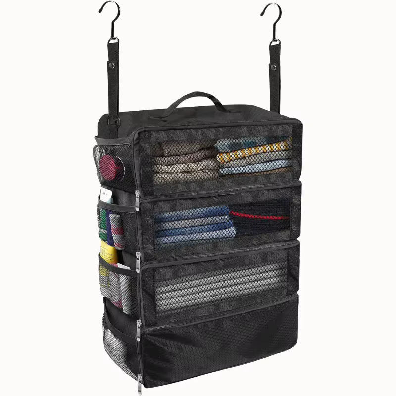 Organisateur de valise, organisateur de bagages de voyage de grande capacité, étagère suspendue, emb