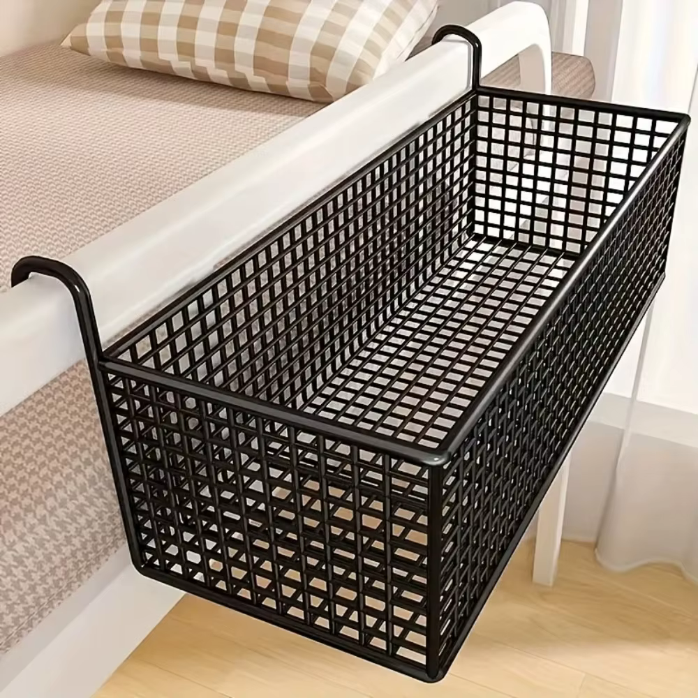 Panier de rangement de chevet en fer, gain de place, sans perçage, panier suspendu en fil métallique