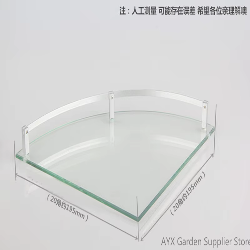 HOGlass-Support d'étagère triangulaire pour bain-douche, couche unique, style moderne, étagères en v