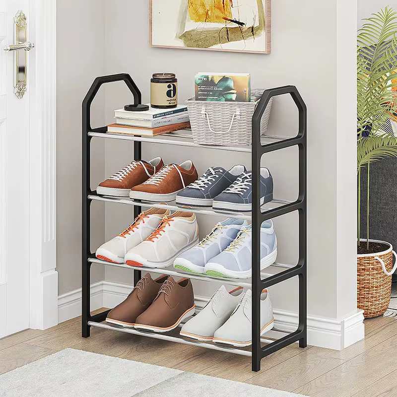 Étagère à chaussures Simple et créative à 4 étages, porte de dortoir, support de rangement pour chau