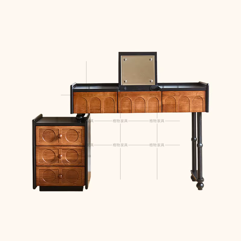 Accueil Vintage coiffeuse luxe rangement nordique tiroir coiffeuse minimaliste concepteur Penteadeir