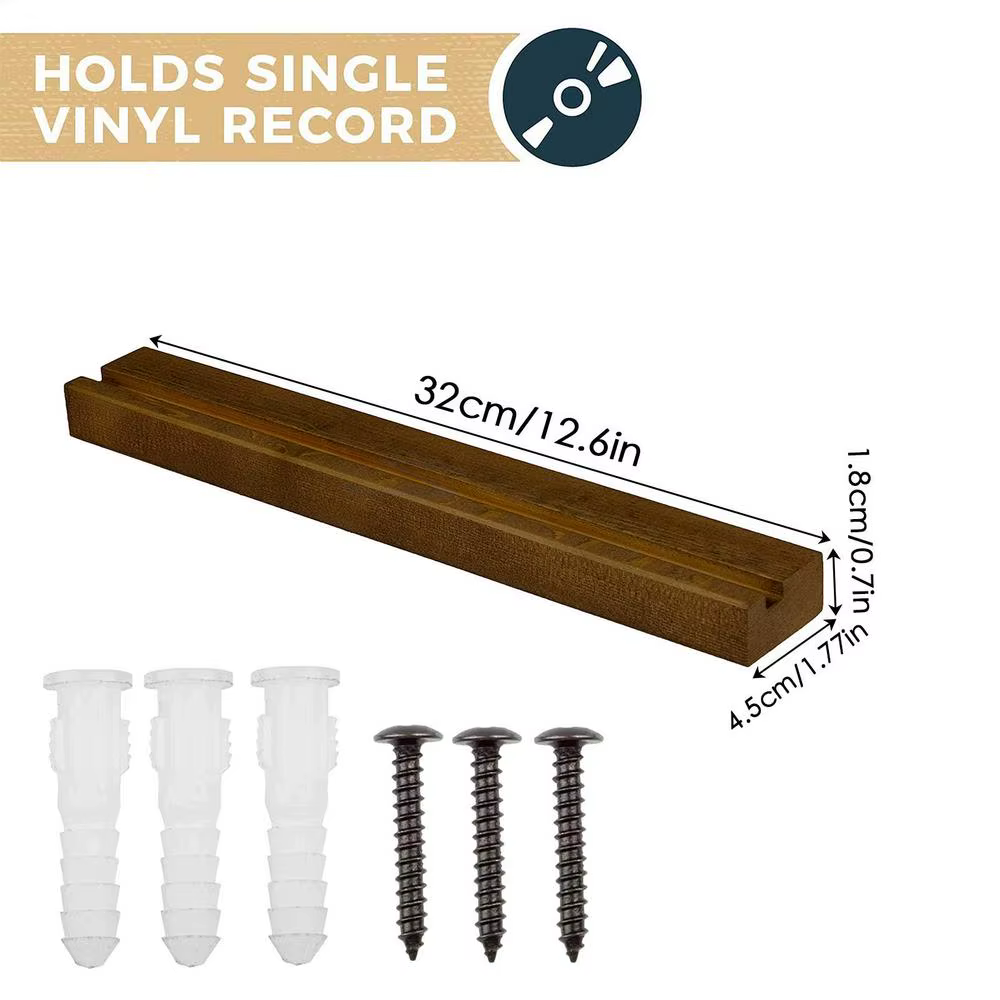 Porte-disques mural en bois, étagère pour disques vinyles, supports de rangement pour disques, petit