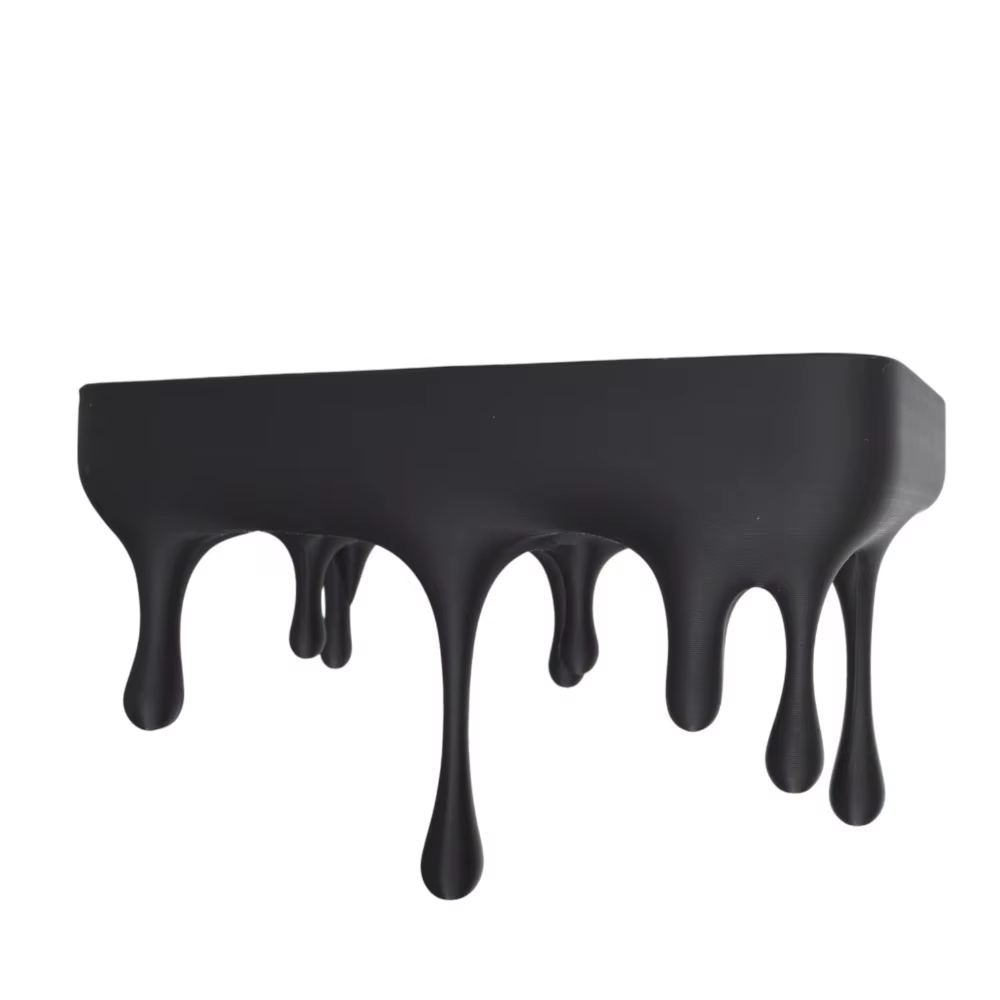 Étagère murale flottante 3D imprimée en plastique, effet de fusion, artistique et stable, pour range
