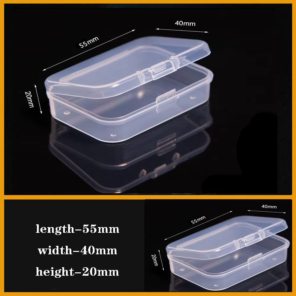 Boîte en plastique transparente, boîte à compartiments pour vis, boîte de présentation pour bijoux e