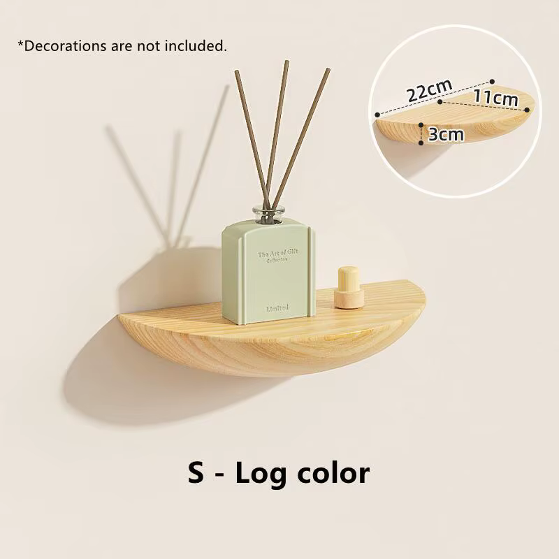Étagère murale en bois demi-cercle, présentoir de projecteur suspendu au fond, Suspension, décoratio