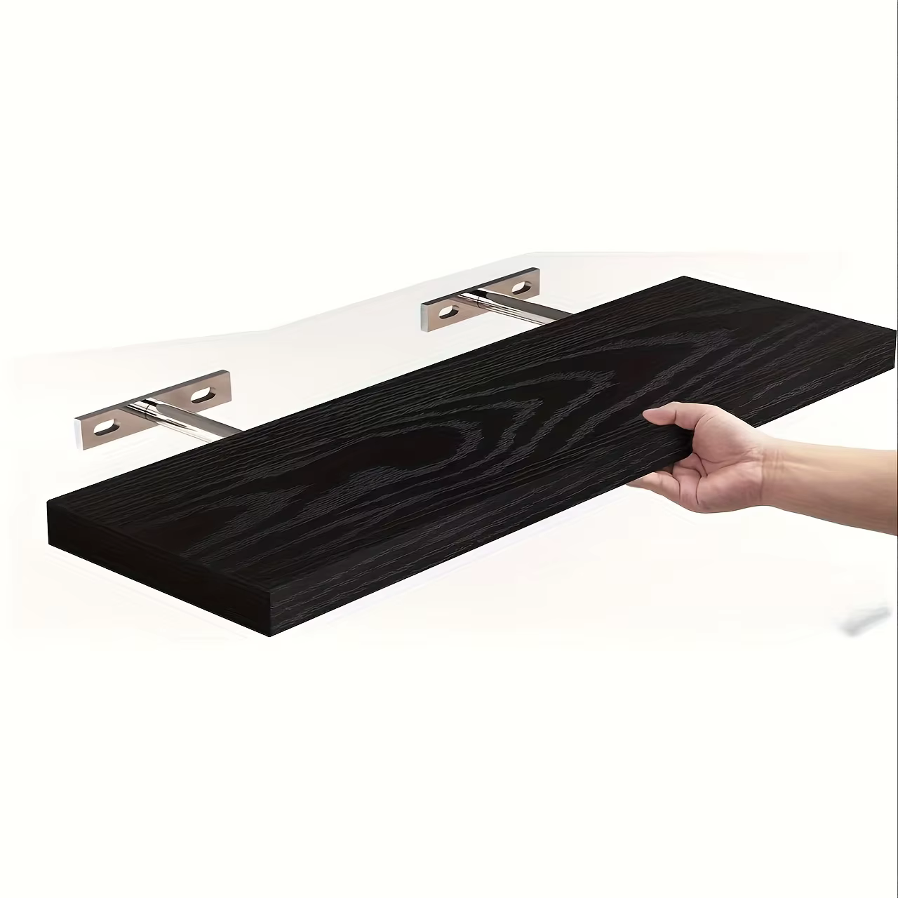 Étagère de rangement suspendue en bois, étagères murales durables, supports invisibles robustes, éta