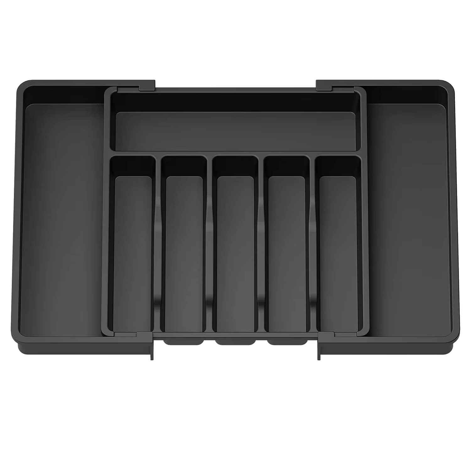 Organisateur de tiroir de cuisine extensible, boîte de rangement de couverts rétractable réglable av