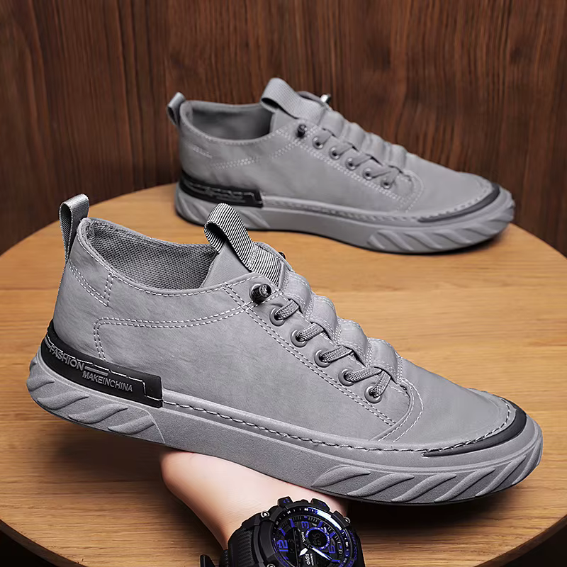 Chaussures en toile respirantes pour hommes, baskets décontractées, chaussures plates à enfiler, moc