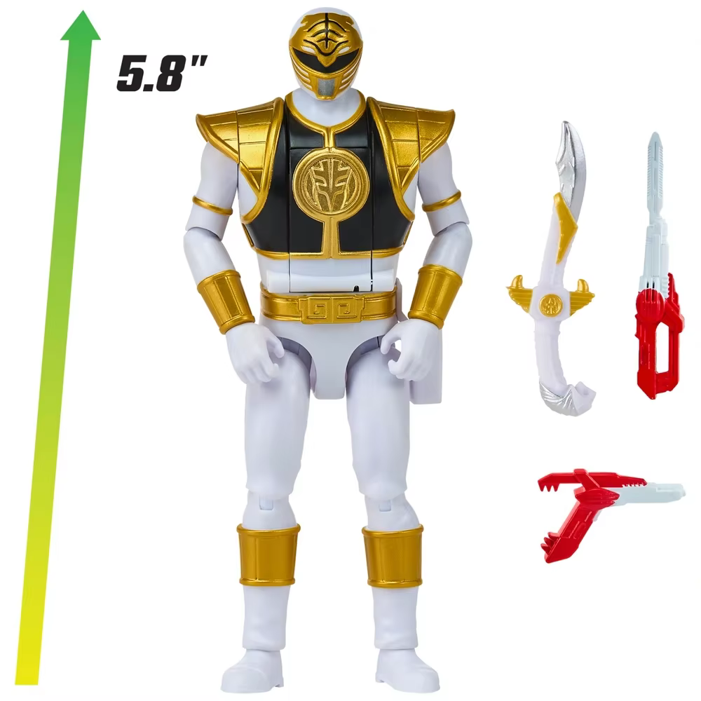 Figurine d'action Mighty Morphin Power Rangers Re-Ignition Ranger Blanc