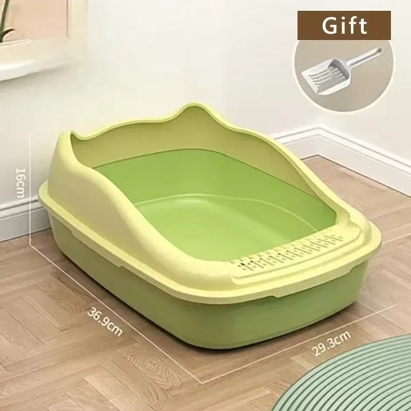 Bac à litière anti-éclaboussures pour chat, bac à sable pour animal de compagnie, toilette pour chat