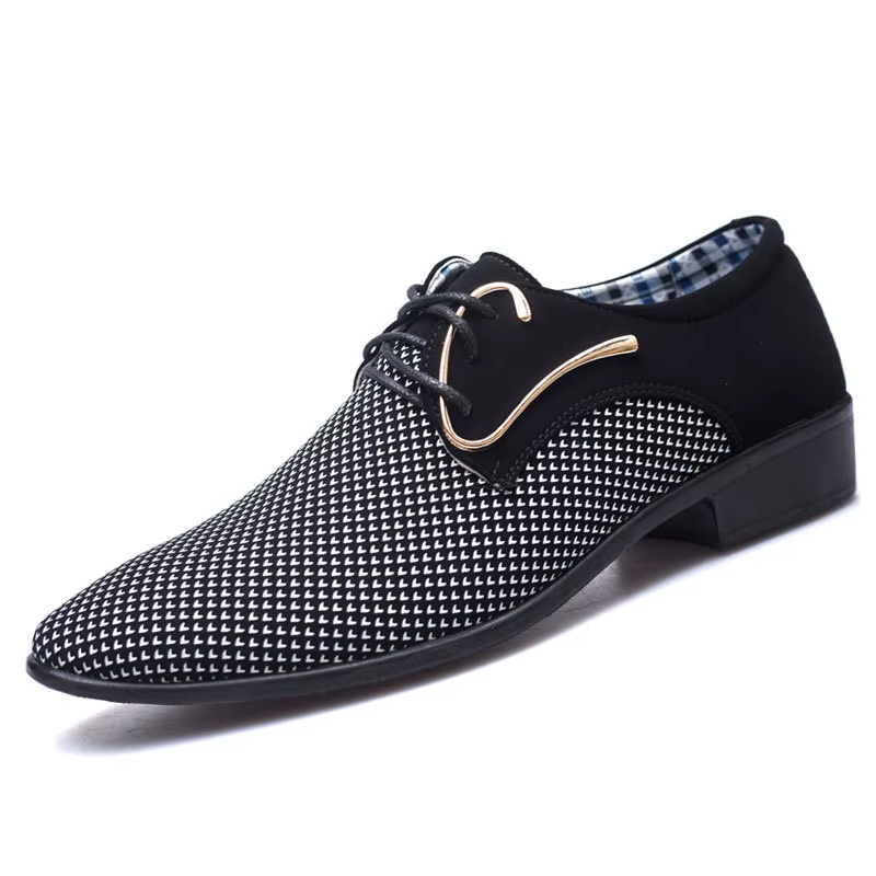 Chaussures de luxe coordonnantes pour hommes, rétro, classique, mode, résistant à l'usure, noir, ant