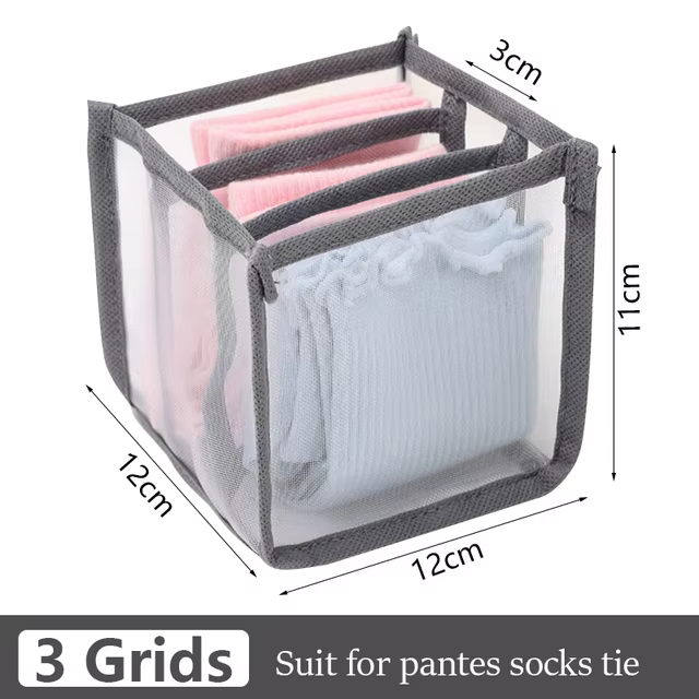 Organisateur de tiroir pour sous-vêtements, boîte de rangement pliable, organisateurs de placard, di