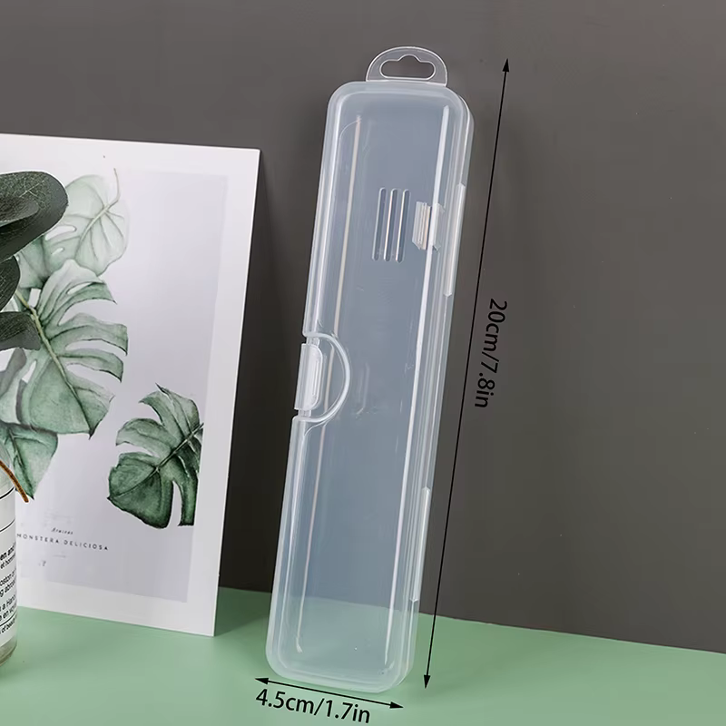 Boîte à brosse à dents transparente, étui de voyage portable, porte-dentifrice en plastique, contene