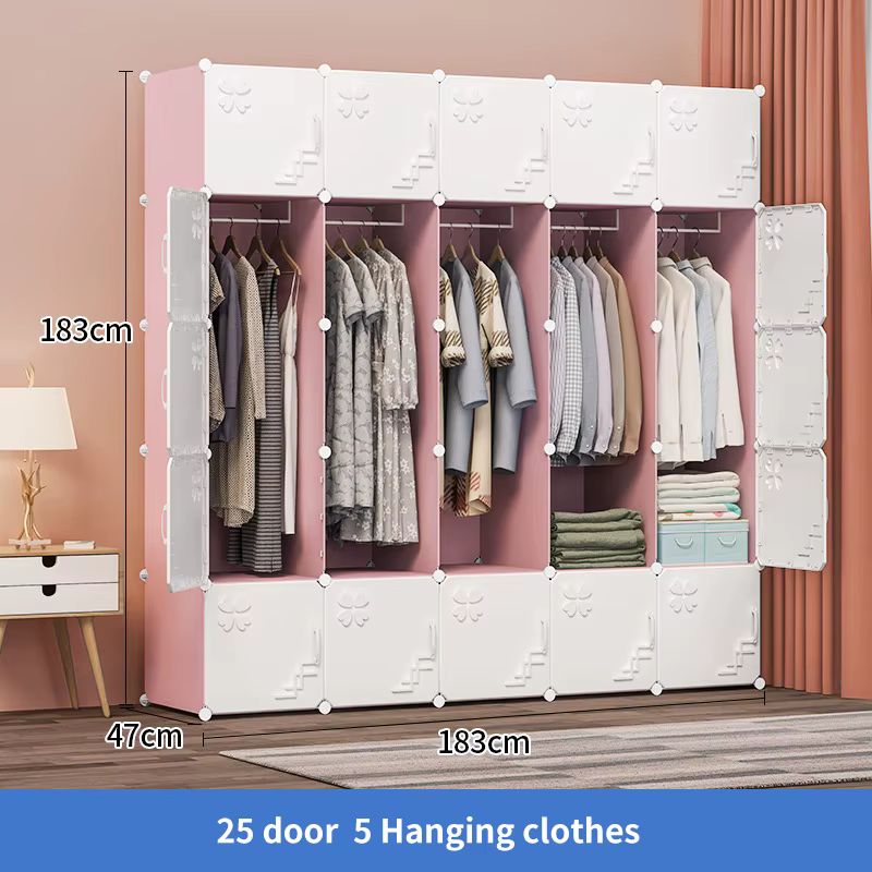 Armoire de rangement pliable moderne pour la maison, montage simple, combinaison de placards DIY en