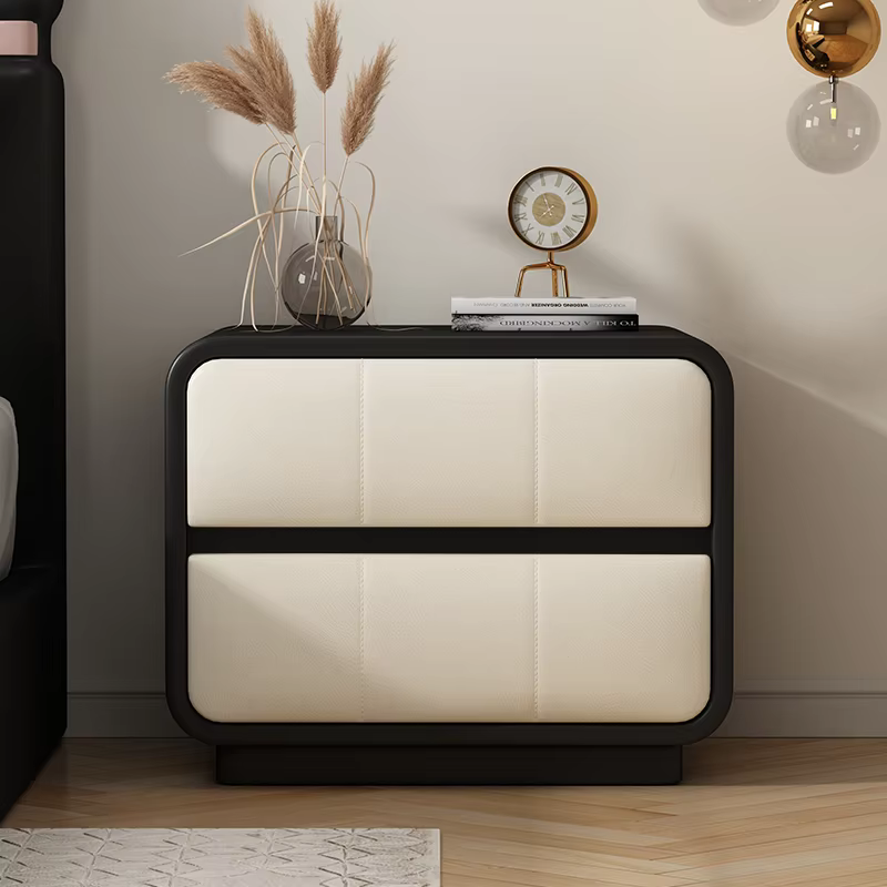 Armoire de chevet pour chambre d'enfant, Table de rangement autoportante en bois, petit organisateur