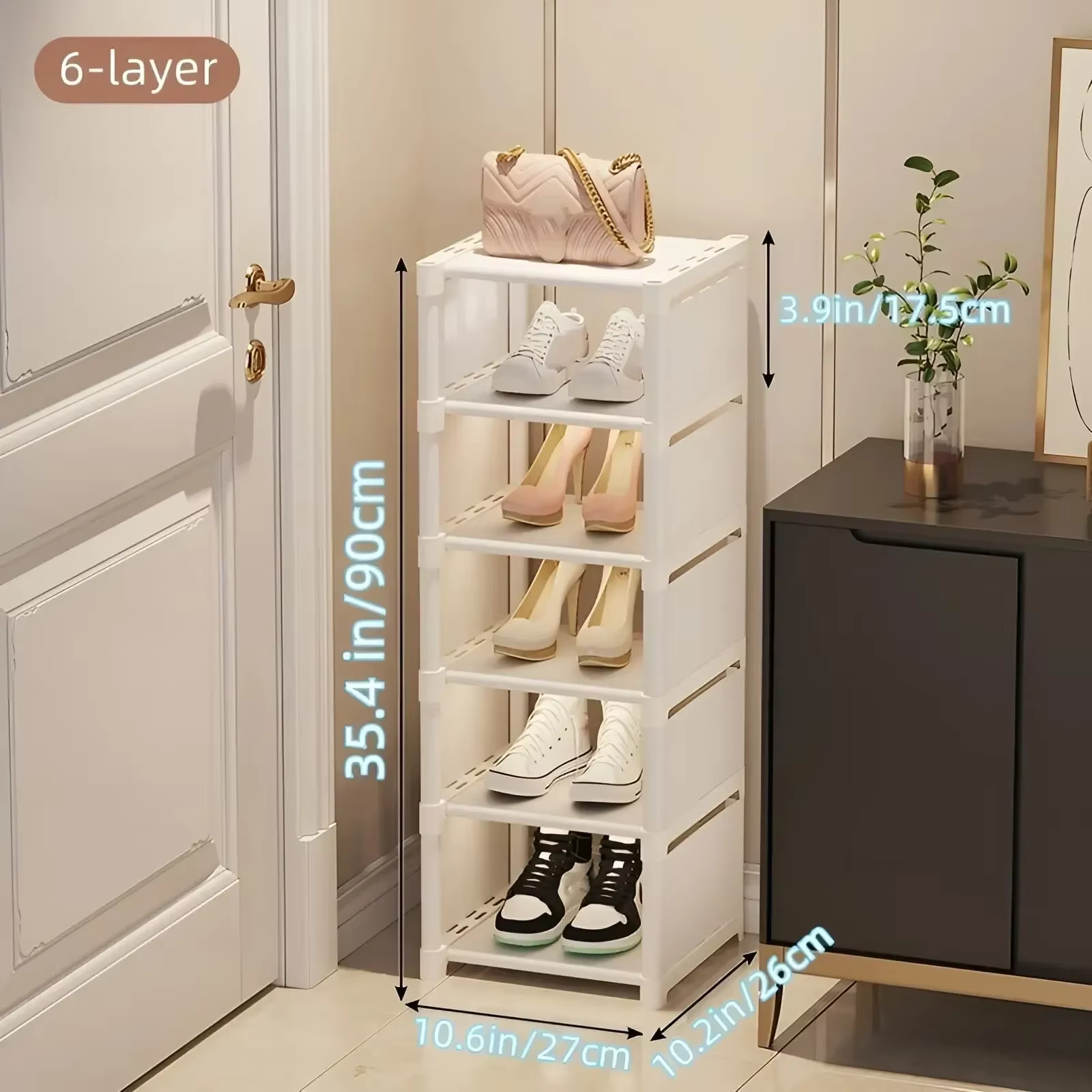 Armoire à chaussures, cintre d'entrée et étagère à chaussures, baskets, lunettes, sacs à main, armoi