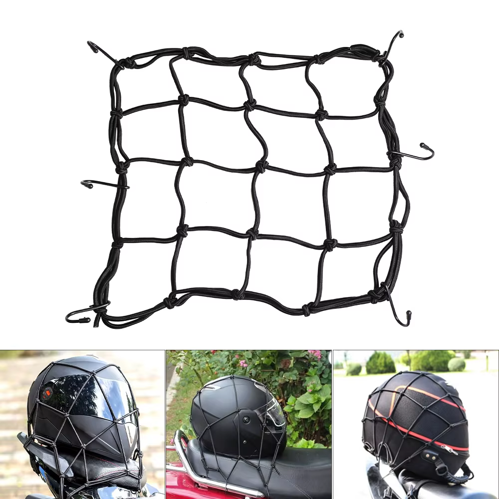 Sac de rangement extensible universel pour casque de moto, sac en filet pour articles de protection,