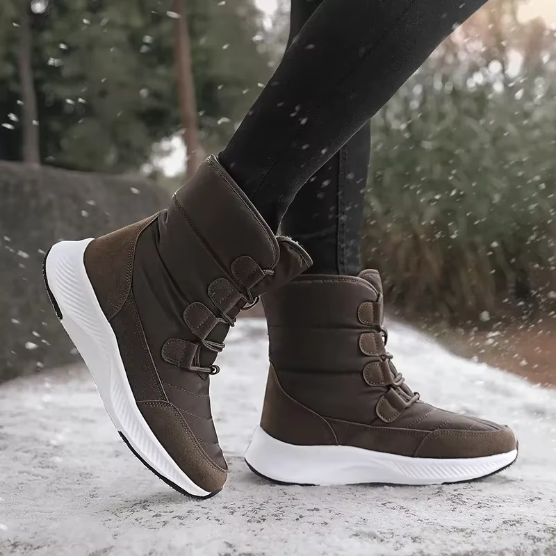2025 chaussures pour femmes hiver mode bottines femmes garder au chaud femme à lacets bottes impermé