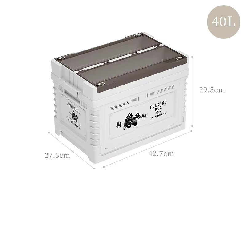 Boîte de rangement pliable en plastique étanche pour l'extérieur, boîte de rangement de Camping mult