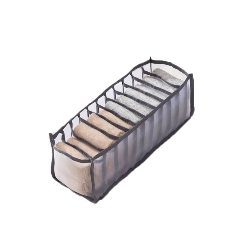 Boîte de rangement pliable en nylon pour sous-vêtements, sac en filet respirant, organisateur de sou