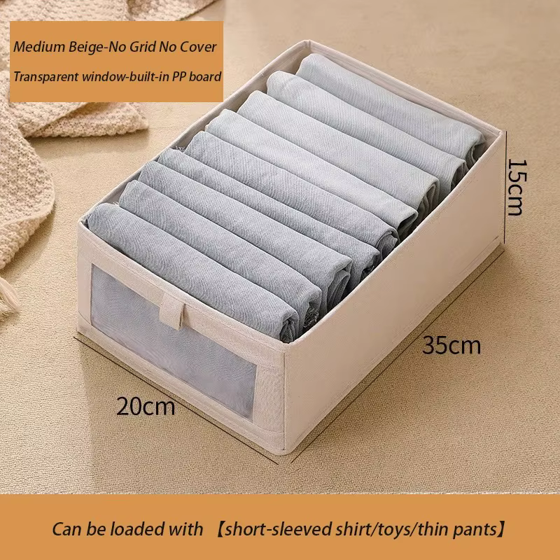 Boîtes de rangement pour pantalons, organiseurs de vêtements pour armoires et tiroirs, boîtes pliabl