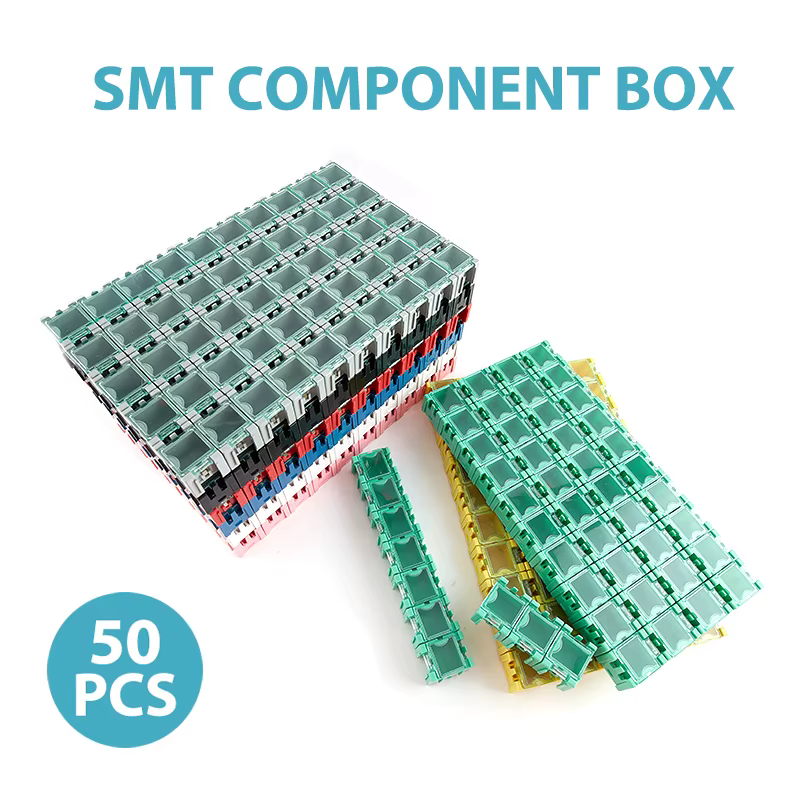 Kit de mini boîtes de rangement pour coordinateur électronique, conteneur, SMD, SMT, ensemble de 50 