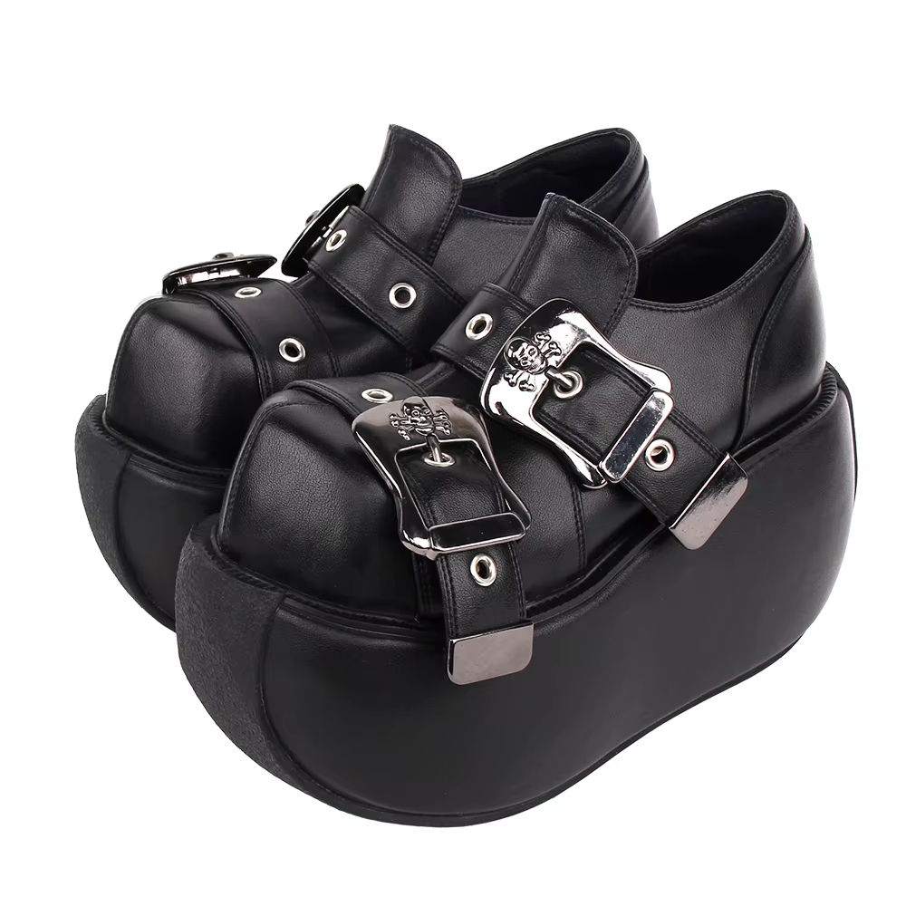 Angelic imprint-Chaussures gothiques à talons hauts pour femmes, escarpins compensés, style urbain, 