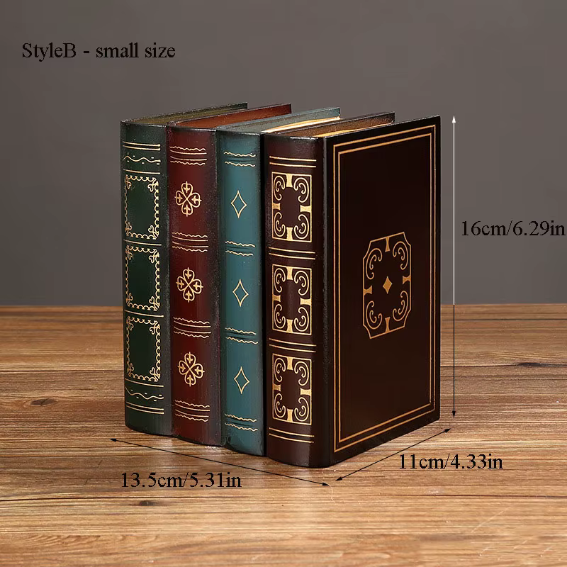 Boîte de faux livres, livre de Simulation Vintage pour porte-bijoux, boîte de rangement en forme de