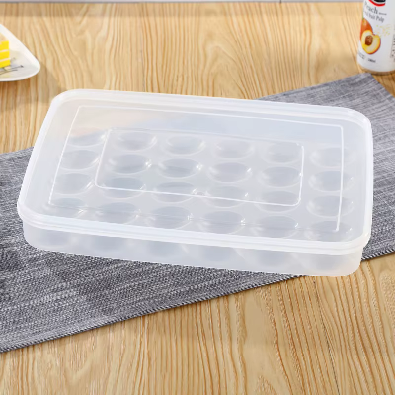 Boîte de rangement d'œufs en plastique avec couvercle, pour réfrigérateur, porte-œufs, comptoir de c