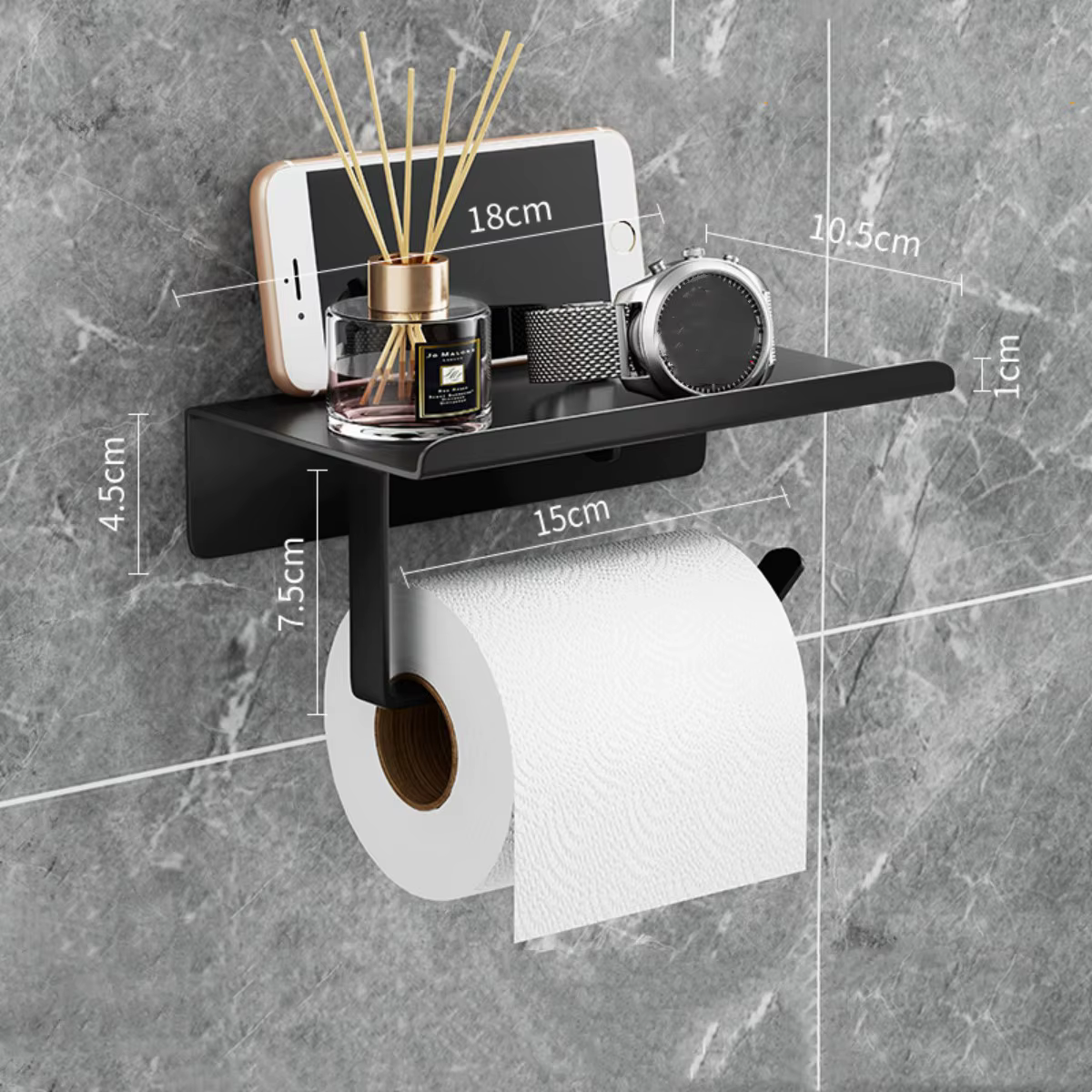 Porte-papier hygiénique avec téléphone portable, étagère de Placement, rouleau de papier toilette, é