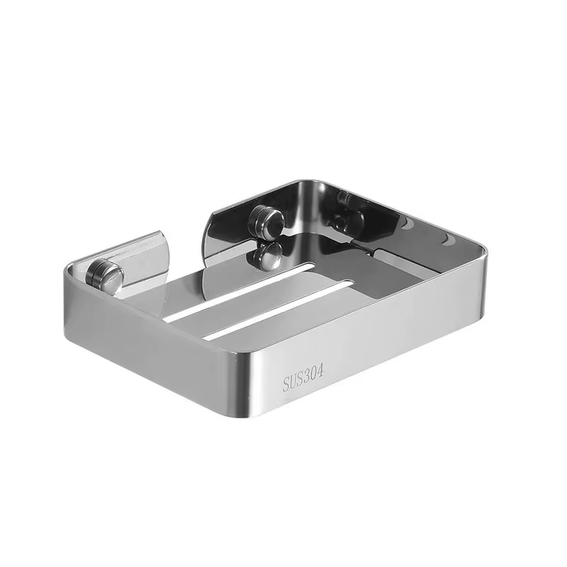 304 acier inoxydable salle de bain étagère murale savon éponge organisateur support de la boîte Gel 