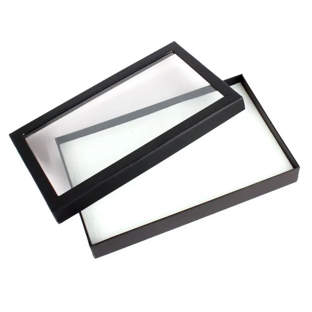 Présentoir de bijoux pour boucles d'oreilles, organisateur, vitrine pratique, fenêtre transparente e
