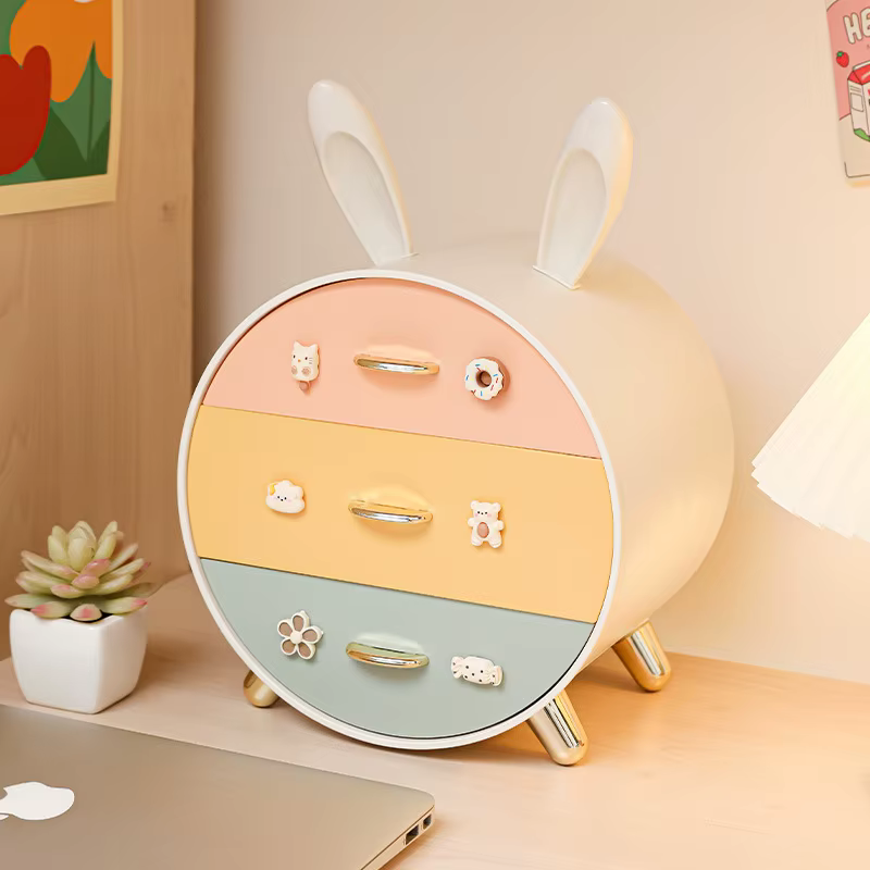 Boîte de rangement de papeterie de bureau Kawaii, boîte de rangement de cosmétiques de dortoir, boît
