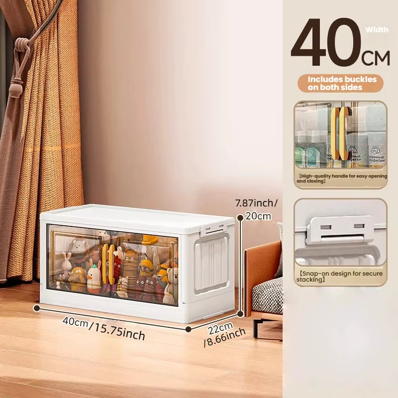 Armoire de rangement double porte pour salon, boîte de rangement pliable sur pied, pas d'installatio